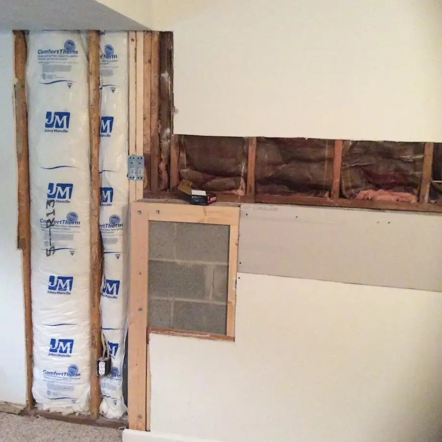Wall insulation replacement during Basement Flood Cleanup in Hartsville-Trousdale County